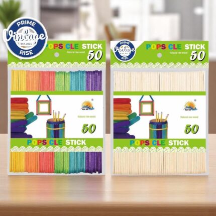 Wooden Popsicle Stick Color 10Pcs
