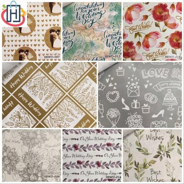 All Occasions Wedding Gift Wrapping Paper 100Pcs