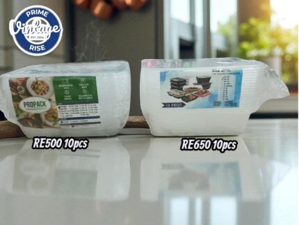 Rectangle Microwavable Food Container RE-500 1Pack/10Pcs